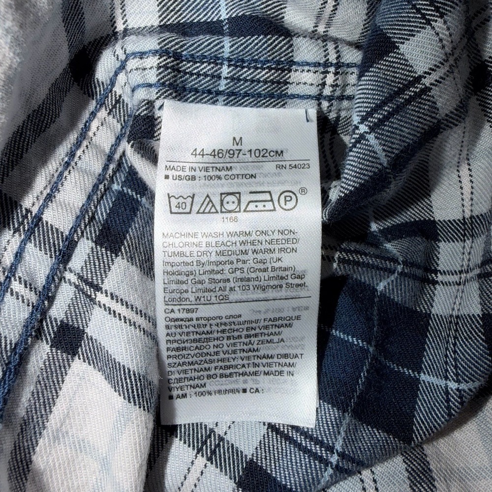 Banana Republic Men's Plaid Button Down Lux Flannel Shirt Size Medium Slim Fit - Picture 4 of 4